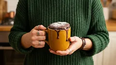 Čokoládový dortík v hrnku hotový za 3 minuty: rychlý dezert